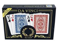 DA VINCI Ruote, Italian 100-Percent Plastic Playing Cards, 2-Deck Poker Size Set, Regular Index, with 2 Cut Cards