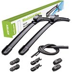 ASLAM Windshield Wipers All-Season Blade Type-M 24"+18", Multifunctional Adapters and Refills Replaceable, Double Service Life(set of 2)