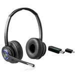 Leitner LH475XL – Extra Comfort and Focus with XL Earpad – Wireless Computer Headset with Microphone – DECT USB Dongle Headset for Softphone, Computer, Laptop, and Tablet