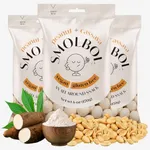 SMOLBOL Small Peanut Balls | Crunchy Peanut Bites in a Lightly Salted Cassava Crust | Vegan & Gluten-Free Snack | Ovinhos de Amendoim | Original Flavor | 18oz (Pack of 3 x 6oz)