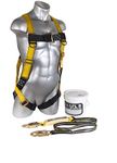 Guardian 00870 Little Bucket Of Safe-Tie – 6 lb., Roofing Safety Kit with S-L Universal Harness, 6 ft. Lanyard, Nylon Bag, 1 Bucket