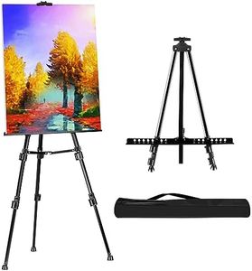 FUDESY Artist Easel Stand, Adjustable Art Tripod for Painting, 58cm to 182cm Tabletop and Floor Painting Display Adult Easel Stand, Aluminum Drawing Stand with Portable Bag