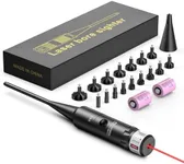 EZshoot Bore Sight Kit Bright Red Dot Laser BoreSighter with Big Button Switch for .17 to 12GA Caliber