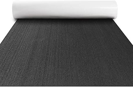 FOCEAN Boat Flooring EVA Foam Boat Decking Marine Flooring Brushed Texture Marine Mats for Boats Yacht Kayak RV 94.5"x47.2", Dark Grey with Black Back