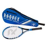 Raquex Tennis Racket Bag – Blue or Black - Tennis Racket Cover Bag, Squash & Badminton Racquet Bag for 2 Racquets & Accessories with Shoulder Strap (Blue)