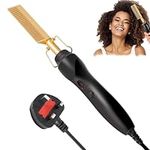 Electric Hot Comb Hair Straightener, Electric Hair Straightening Comb for Afro Hair, Wigs& Beard, Ceramic Beard Straightener Brush Anti- Scald Pressing Combs, 3 Heating Adjustable