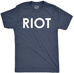 Riot T Shirt Funny Shirts for Men Political Novelty Sarcastic Adult Tees Humor Mens Funny T Shirts Funny Political T Shirt Novelty Tees for Men Navy 3XL