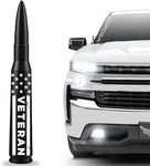 EcoAuto Car Antenna Topper Fits All Chevy & GMC Truck Model Years - Radio Antenna Topper for Truck Made with Military Grade Aluminum - Anti Chip & Anti Theft Design (Veteran)