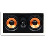 Micca M-CS Dual 5.25 Inch 2-Way MTM In-Wall Speakers with Pivoting 1" Silk Dome Tweeter (Each, White)