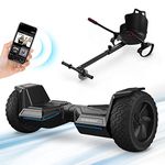 iHoverboard H8 All Terrain Hoverboards, 8.5" Off-road Hoverboard with Bluetooth Speaker, Dual Motor, LED lights, Self Balancing Hoverboards with Go-Kart Bundle, Gift for Kids and Adults