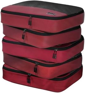 Large Packing Cubes for Travel - 5pc Packing Cubes for Suitcases - Lightweight Luggage Organizer Bags (Non-Compression)
