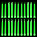 Trimming Shop 6 inch Glow Sticks Lanyard Premium Ultra Bright Glow in the Dark Rod Mega Party Pack of 25 (Green) for New Year’s Eve, Graduation Party, Camping