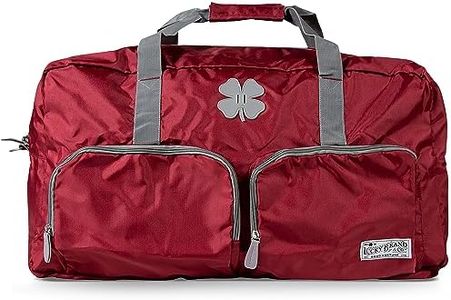 Lucky Brand Unisex Adult Large Duffle Adjustable Shoulder Strap Foldable Overnight Weekender Bag, Winery, 65L, Sports