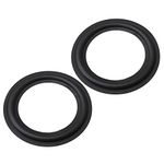 RDEXP 6.5" Rubber Speaker Foam Edge Subwoofer Surrounds Rings Replacement Part for Speaker Repair or DIY Pack of 2