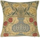 C Charlotte Home Furnishings Inc The Rose Cushion Cover | Pure Cotton Decorative Cushion Case | Inch Cushion Cover for Indoor Use | 18x18 Inch Cushion Cover for Living Room I by William Morris