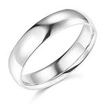Wellingsale 14k White Gold Solid 5m