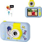 ZAPFEPU Kids Camera, 2.4 Inch IPS Screen 1080P Video Recorder with 32GB Card, Children's Selfie Camera, Toy 3-9 Years (Blue)