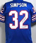 O. J. Simpson Autographed Blue Pro 