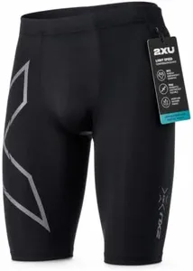 2XU Men’s Light Speed Compression Shorts, Running Compression Shorts for Training & Recovery - Black/Black Reflective - Size XX-Large