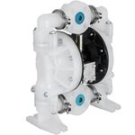 Happybuy Double Diaphragm 72GPM Air-Operated Double Diaphragm Pump 1Inch Polypropylene Max 120PSI Air-Operated Diaphragm Pump for Chemical Industrial Use