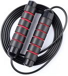 Redify Jump Rope,Jump Ropes for Fitness for Women Men and Kids,Speed Jumping Rope for Workout with Ball Bearings,Adjustable Skipping Rope for Exercise&Slim Body at Home School Gym (Red)