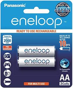 Panasonic Eneloop AA Pre-Charged Rechargeable Batteries, 2-Pack (BK-3MCCE/2BA)