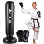 Punching Bag for Kids with Boxing Gloves, JanTeelGO 59 Inch Inflatable Boxing Bag - Birthday Gifts for Boys & Girls Age 3-12 for Practicing Karate, Taekwondo, MMA