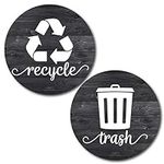 Rustic Trash Recycle Magnets for Ki