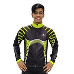 Triumph Winter Cycling Jacket for Men's Cycling Thermal Jacket Black with 3 back Reflective Pockets Mountain Bike Jacket for Cyclist Bicycle Warm Winter Sports Clothes Size M