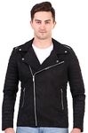 Leather Retail Men's Suede Faux Leather Standard Length Jacket, Small, Black