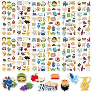 UPINS 240 Pcs Passover Stickers for Kids, Foam 3D Puffy Self-Adhesive Pesach Stickers DIY Crafts for Kids Passover Gifts Party Favors Decorations