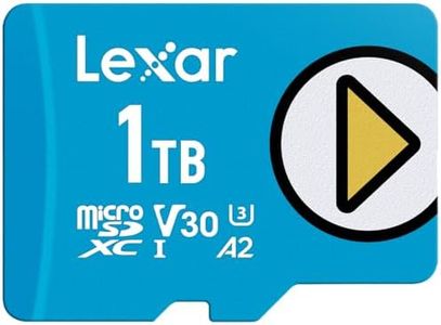Lexar 1TB Play Blue Micro SD Card, UHS-I, C10, U3, V30, A2, 4K, Up to 160MB/s microSDXC Memory Card, Expanded Storage for Nintendo-Switch, Gaming Devices, Smartphones, Tablets (LMSPLBL001T-BNNNU)