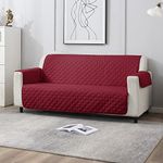 HOKIPO 3 Seater Quilted Polyester Sofa Cover Mat, 170x184 cm, Maroon (AR-4665-M3)