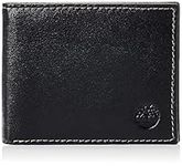 Timberland Men's Leather Wallet with Attached Flip Pocket Travel Accessory-Bi-Fold, Black (Blix), One Size