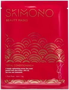 Intensive Foot Mask Moisturising Socks – Pamper Gift Nourishing Shea Butter, Chamomile, Olive and Tea Tree Oil Infused Skincare for Soft Heels, 30 Minute Beauty Home Spa Pedicure by SKIMONO (1 Pair)