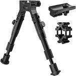 CVLIFE 3-in-1 Bipod, Bipod for Rifle, Rifle Bipod Picatinny Bipod with Barrel Clamp Adapter & Picatinny Swivel Converter