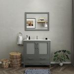 36 inch Single Sink Bathroom Vanity Set with Ceramic Top with Free Mirror VA3036-G