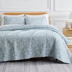 Southshore Fine Living, Inc. The Paisley Grace Collection Quilt 3 Piece Set, King/California King, Blue