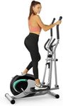 THERUN Elliptical Machine for Home, Hyper-Quiet Elliptical Exercise Machine, Compact Elliptical Trainer w/8 Levels Adjustable Resistance, 6KG Flywheel, Pulse Sensor, LCD Monitor