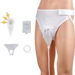 Urinal for Men Elderly Portable Wearable Silicone Material with Urine Collection Bag, Urinary Drainage System, Skin-Friendly and Odorless, Comes with Roomy Pants &2 Urine Bags(1L&2L) (Men)