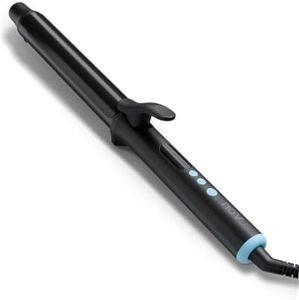 NOVUS Extended Barrel Curling Iron 1.25 Inch - Long Barrel Hair Curler with 6 Heat Settings (250℉-430℉), Ceramic Ionic, 96W Fast Heating in 30s, Cool-Tip Design, 30-Min Auto Shut-Off, 360° Swivel Cord