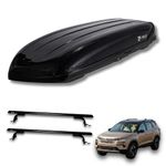 Away Car Roofbox (Gloss) - 540 litres Capacity Car Rooftop Cargo Box/Carrier for Tata Safari with Sunroof | Aerodynamic Shape | Dual Opening | Waterproof Material | Special Lock System