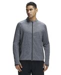Jockey SP17 Men's Soft Touch Microfiber Elastane Stretch Thumbhole Jacket with Stay Dry Treatment_Grey Marl_L