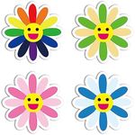 GEEKBEAR Flower Car Refrigerator Magenet (Set of 4) - 3.8 in Diameter (Small Leaves) - Discontinued Soon