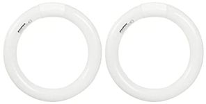 (2 Pack) Sylvania 23520 Cool White Premium Circline Fluorescent T9 Circle 9 inch Diameter, 30 watts, 4100K, 2000 lumens, 80 CRI Fluorescent Light Bulb