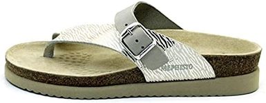 Mephisto Womens Helen Mix Smooth Leather Fog Sandals 3.5 UK