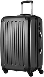 HAUPTSTADTKOFFER - Alex - Bagage Rigide Valise Moyenne, Trolley avec 4 Roues multidirectionnelles, 65 cm, 74 litres, Noir