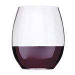 AIOS Set of 6 Tritan BPA Free Unbreakable Stemless Wine Glasses. Capacity 390ml/12oz