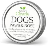 PAWS & NOSE Soothing Paw Balm for Dogs | Moisturize & Protect Dry, Irritated, Red Itchy Paws & Cracked Snouts | All Natural, Lick Safe with Aloe, Vitamin E, Shea Butter | Made in USA, Unscented, Vegan