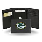 NFL Green Bay Packers Embroidered Genuine Leather Trifold Wallet